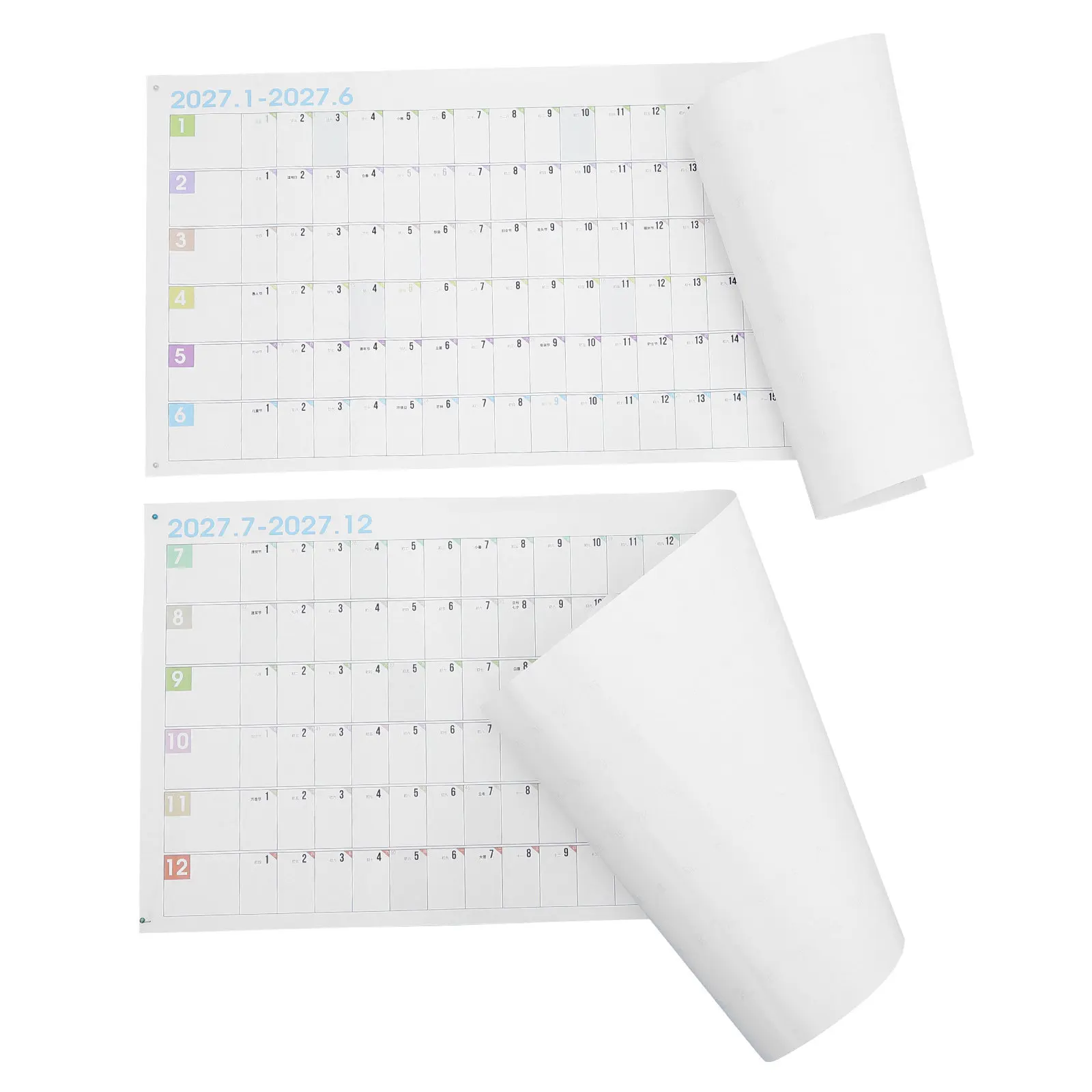 calendario-de-parede-anual-2027-2-pecas-colorido-planejador-para-escrita-quadro-de-apagar-a-seco-grande-organizador-de-parede-para-casa-e-escritorio-agenda-anual