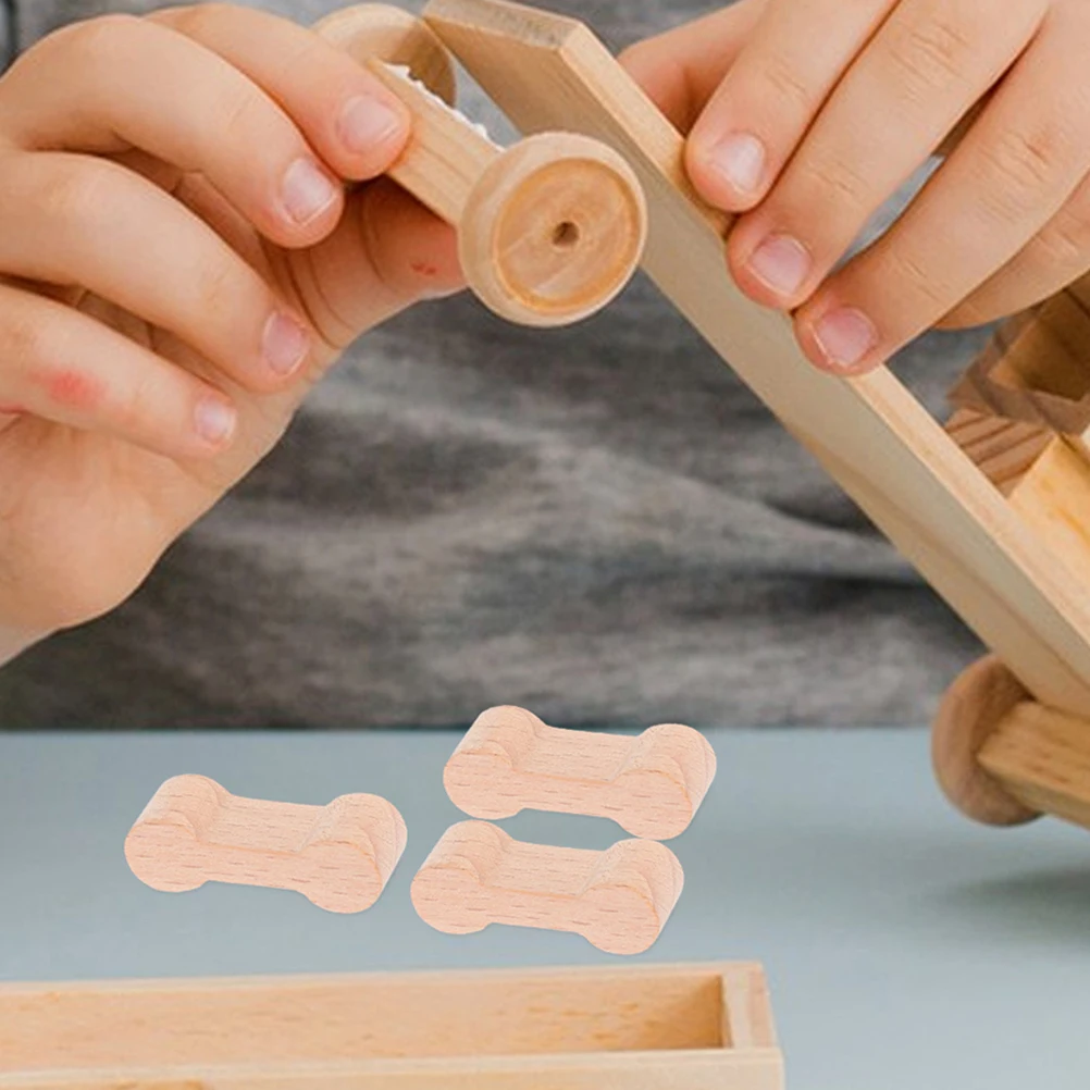 

5 Pcs Wooden Track Accessories Railway Train Buckle Model Connection Part Connector Fittings Connectors for Diy