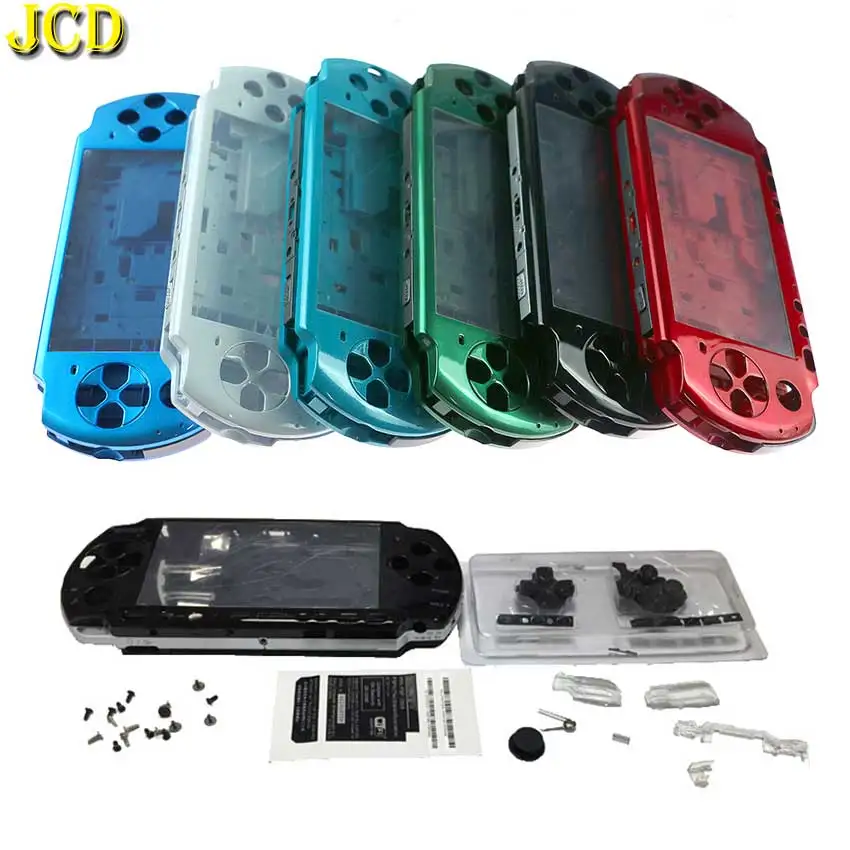 

JCD Clear Transparent Color Shell Case For PSP3000 PSP 3000 Game Console Replacement Full housing Cover W/ Buttons Kit