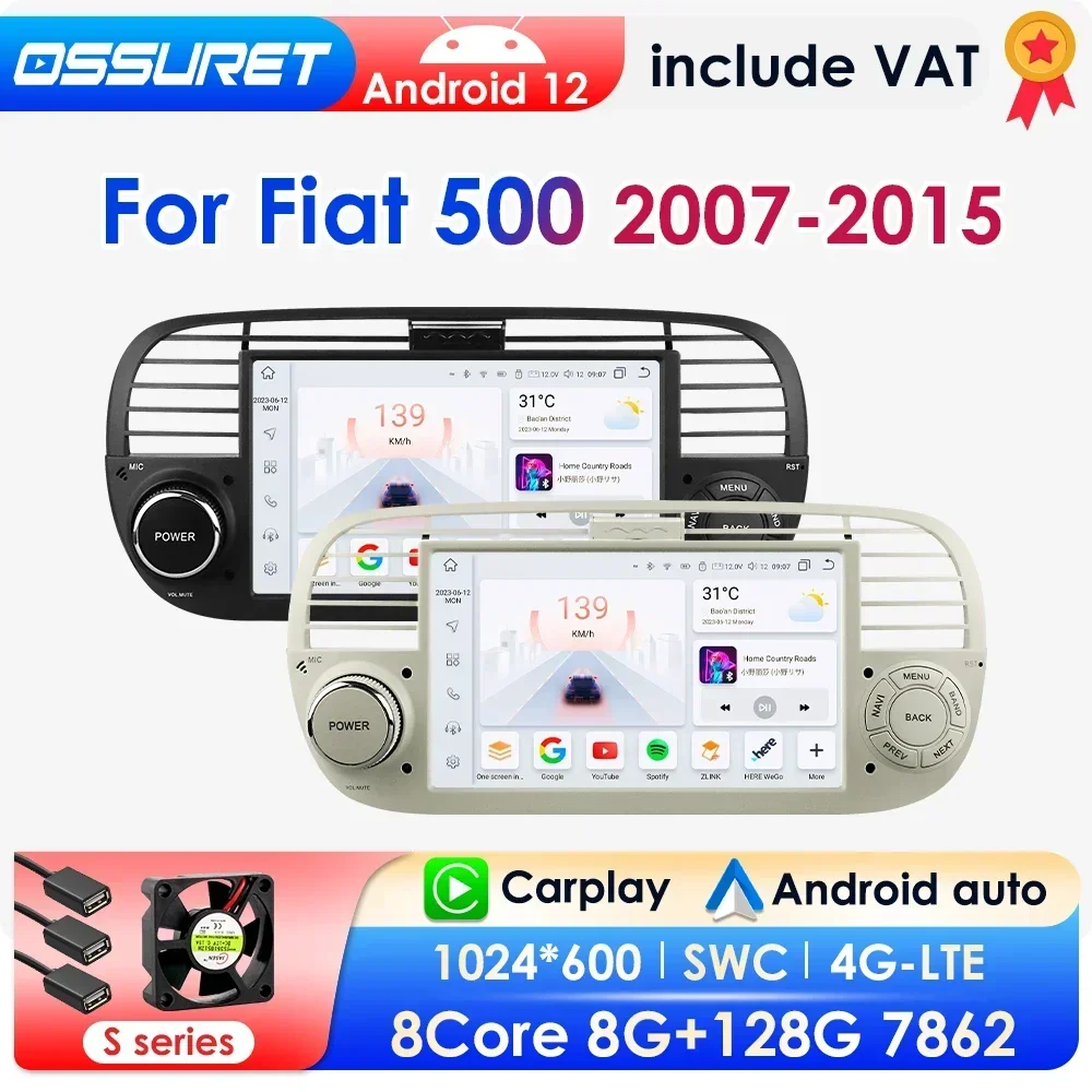 Android Autoradio für Fiat 2007 Abarth 2013-2017 intelligente Multimedia-Video-Player Navigation Stereo GPS Carplay Octa Core 2015