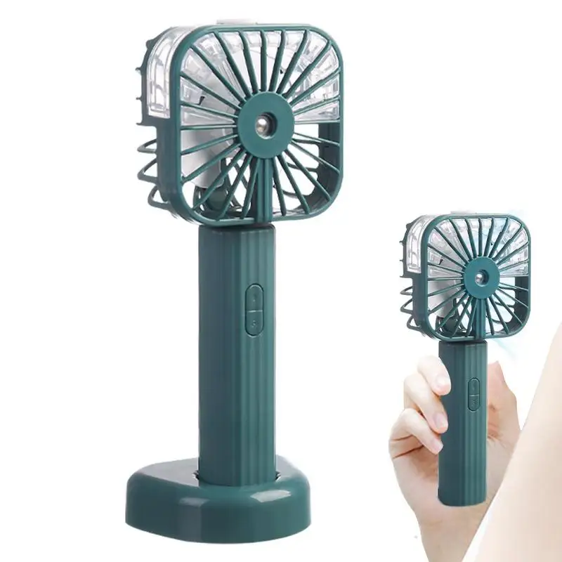 

Mini Handheld Fan 500mAh Handheld USB Mini Cooling Fan Desktop Cold Air Humidification Pocket Desk Fan With 3 Speeds Small Hand