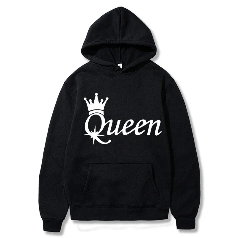 

Men Hoodie Queen Anime Women Long Sleeves Sweatshirt Fleece Harajuku Oversized Casual Pullover Cute Valentine's Day Gift