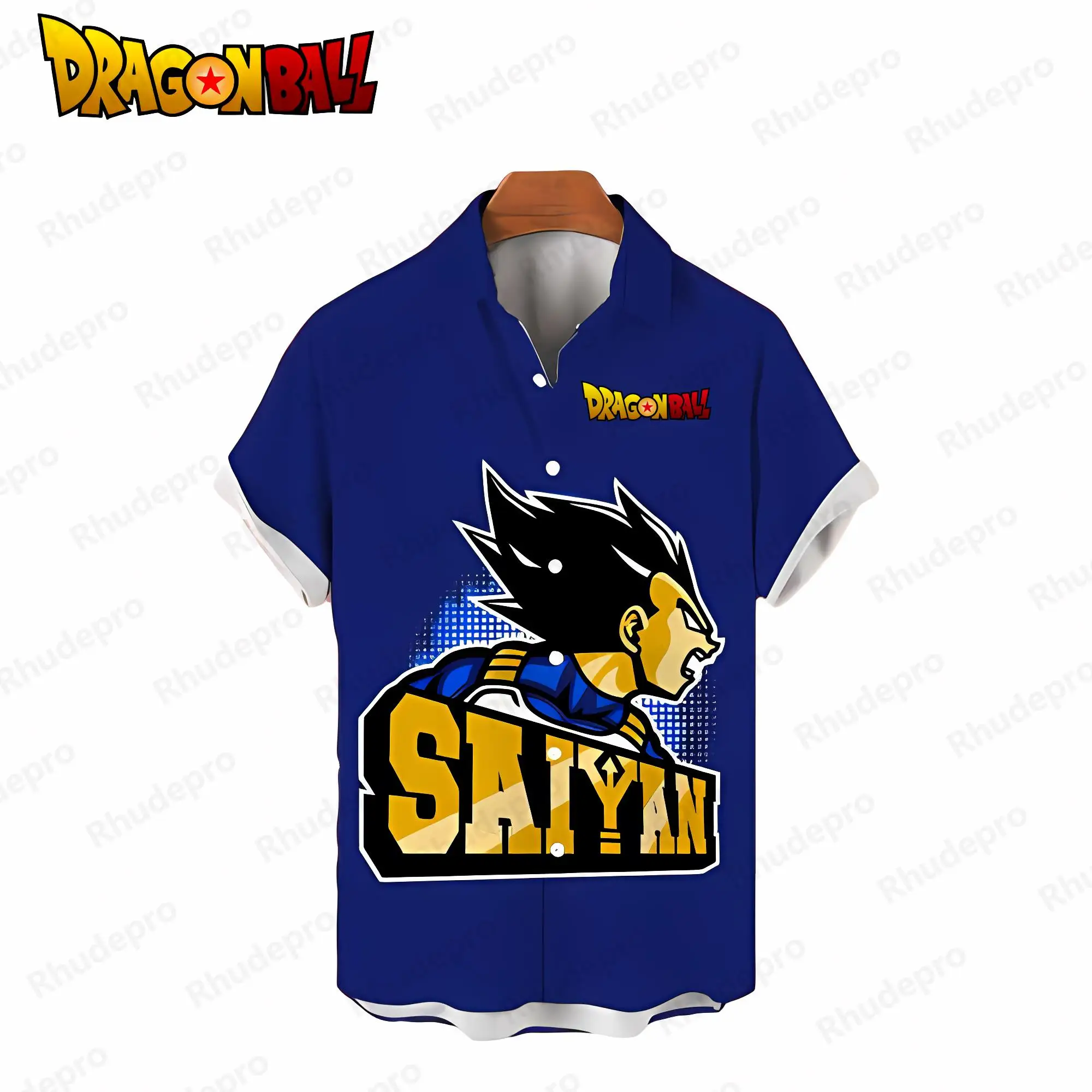 Dragon Ball Z Camicie da uomo Vegeta Camicia hawaiana Top Cool Summer Camicetta Streetwear Super Saiya Anime Moda 2024 Oversize