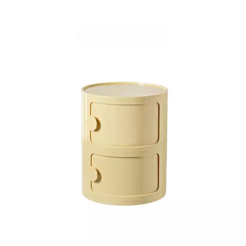 Combination Storage Nightstand With Handles Multi‑Tier Cabinet for Bedroom