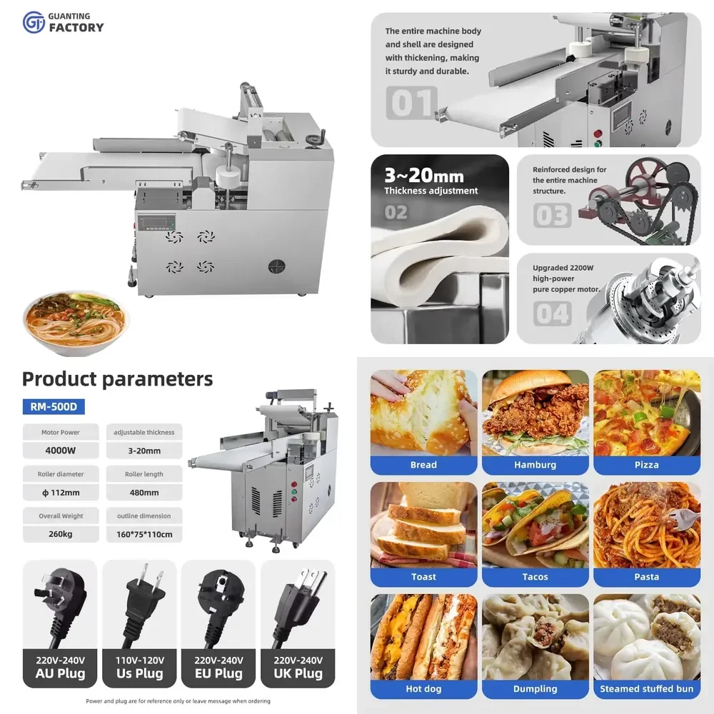 Hot-Sale Electric Table Dough Sheeter Roller Machine Factory Price for Baking Ingredients
