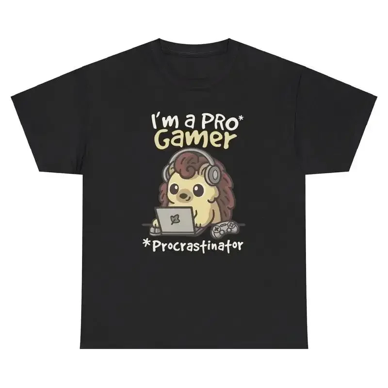 I m A Pro Gamer Procrastinator Dog T Shirt Funny Silly Ironic Gen Z Weird Tee