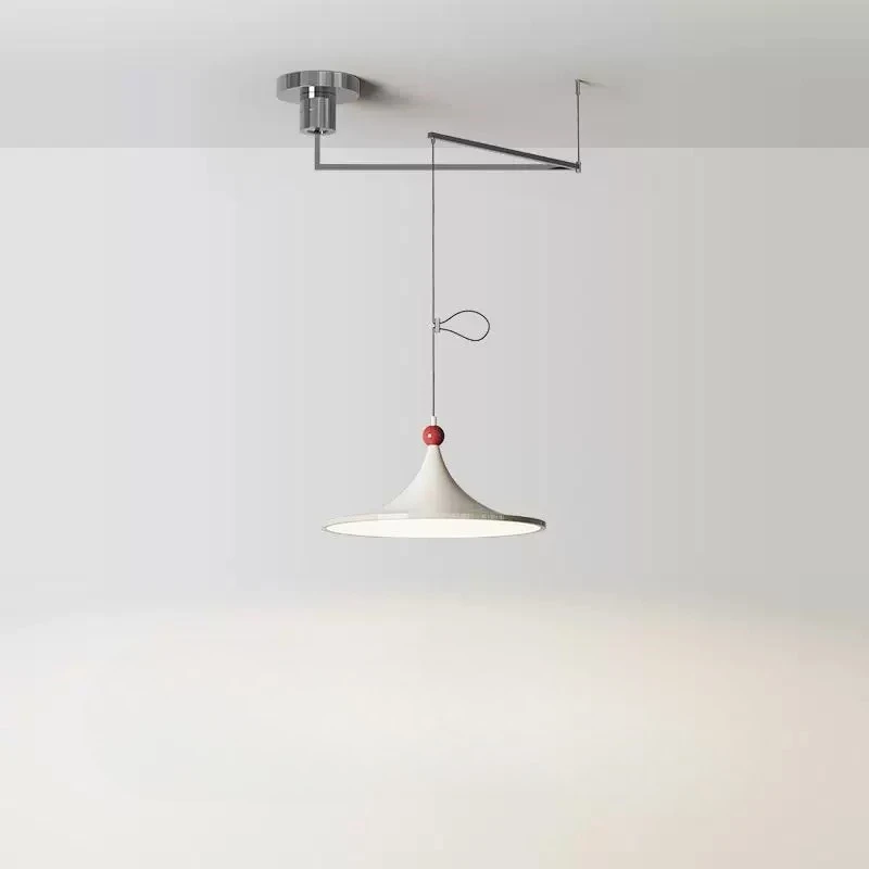 Modern Minimalist Rocker Arm LED Pendant Light Nordic Telescopic Folding Chandeliers Bedroom Restaurant Living Room Hanging Lamp