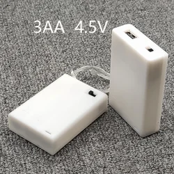 3 AA 4.5V Battery Holder AA Battery Box 3AA Battery Case With Switch New 3AA Battery Box 4.5V Milky