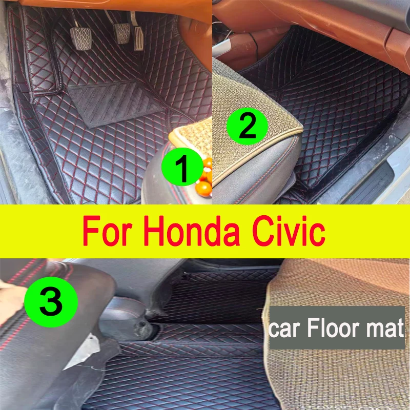 

Car Floor Mats For Honda Civic 2007 2008 2009 2010 2011 Custom Interior Accessories