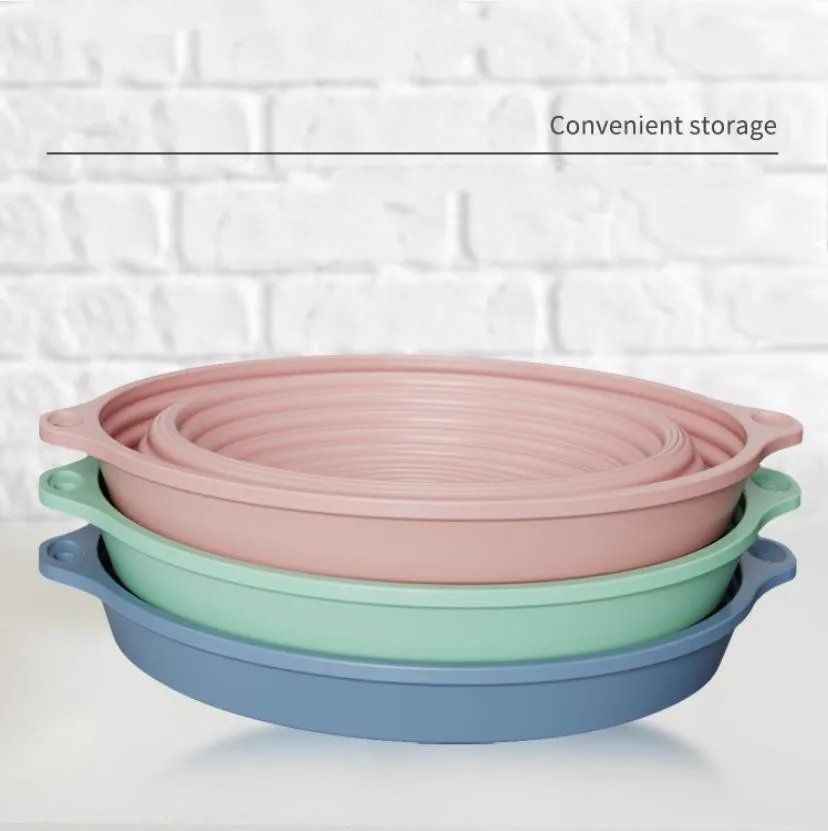 Noodle Pastry Silicone Bread Basket Collapsible Fermentation bowl Bread Baking Supplies Dough Proofing Bowl Container for Bakers