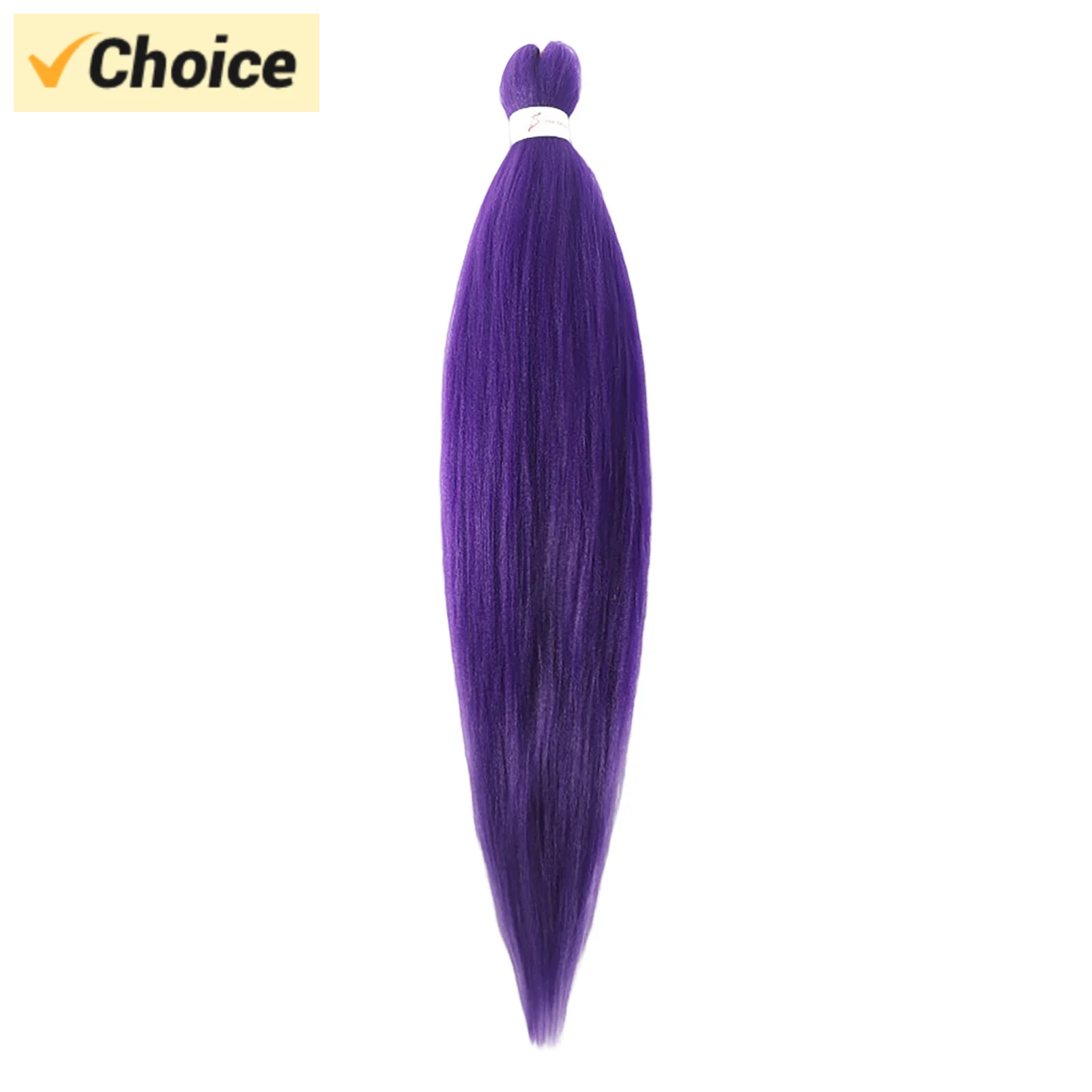 شعر تجديل ممتد مسبقًا باللون الأرجواني الطويل، شعر صناعي لضفائر صندوقية سهلة وسريعة، لون نابض بالحياة للحفلات التنكرية #4