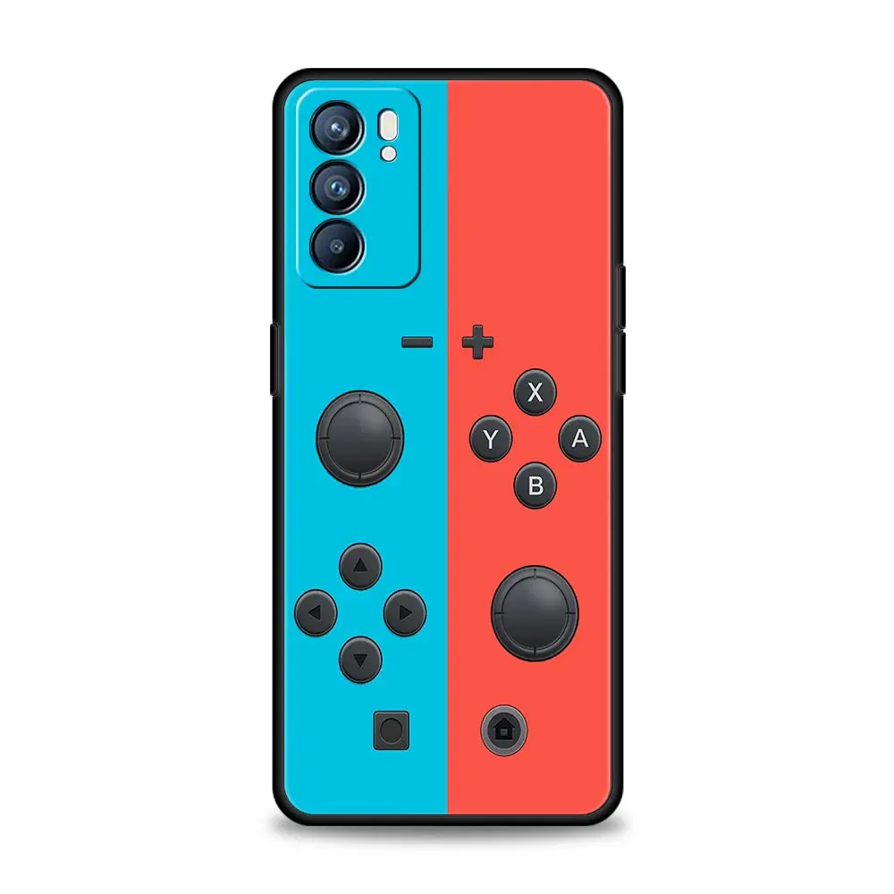 Video Game Boy Vintage GamePad Case For Oppo Find X6 Pro X5 A54 A53 A52 A9 A15 A95 A17 A16 A76 A74 A57 Reno8 Reno6 Pro 5G Cover