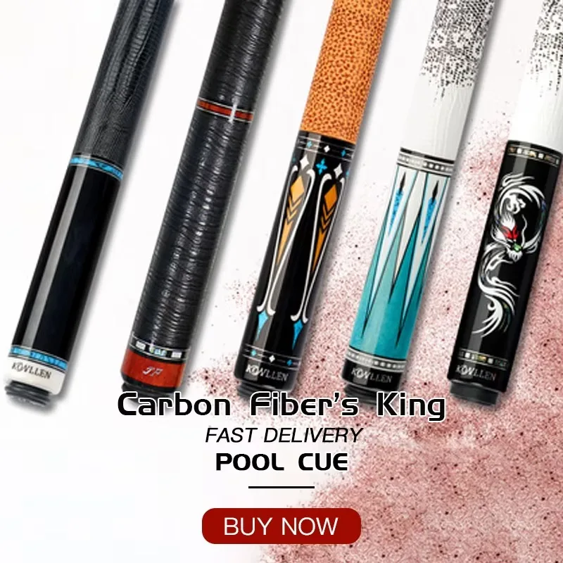 بيع المصنع للتخصيص القيقب/الكربون ملصق مائي/البطانة تجمع جديلة عصا المهنية انحراف منخفض البلياردو الملحقات