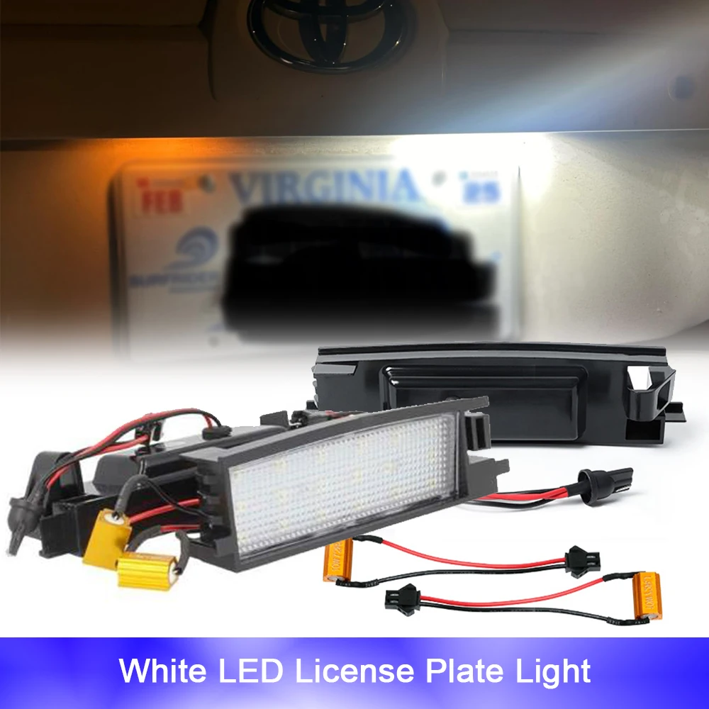 Canbus LED Tail License Plate Light For Toyota Avalon Aygo Auris Scion iM Corolla Scion iQ Rav4 MK3 XA30 Vanguard Camry Solara