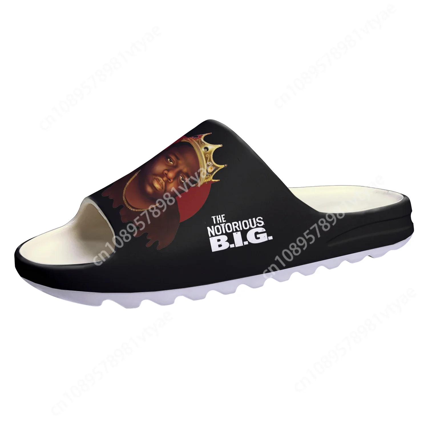 The Notorious Big Biggie Smalls Soft Sole Sllipers Home Clogs Step On Water Shoes Mens Womens Teenager Step in Custom Sandals