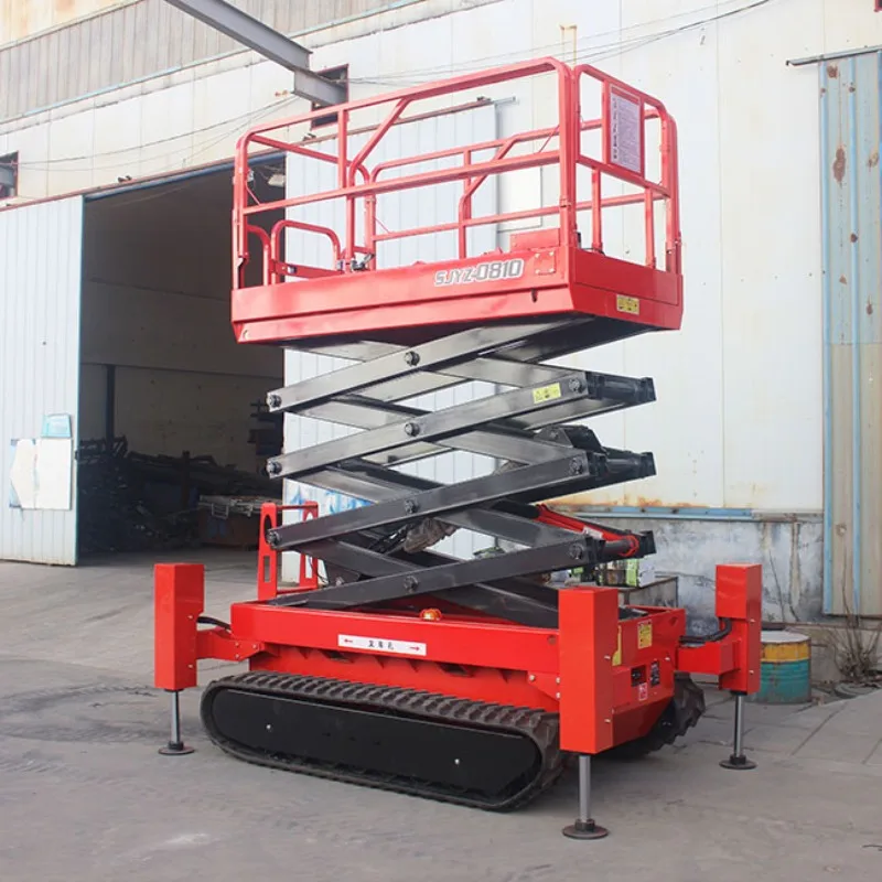 4m 6m 8m 10m 12m 14m Load Capacity 320kg Self-Propelled Tracked Crawler Mobile Scissor Lift Aerial Working Platform