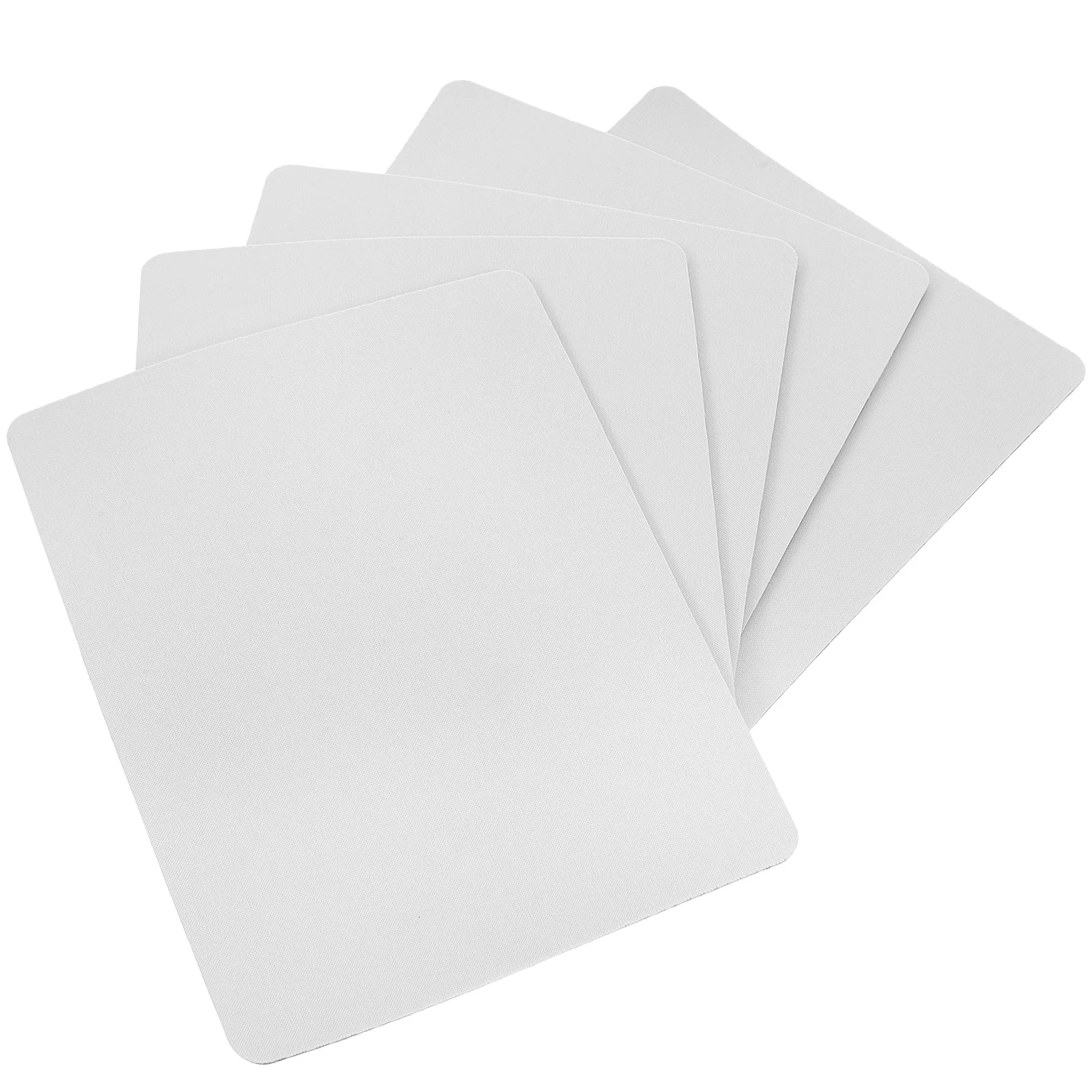 

5 Pcs White 18x22x0.3 Mouse Pad Gaming Computer Sublimation Non Skid Rubber Bottom Smooth Blank Desk for Laptop