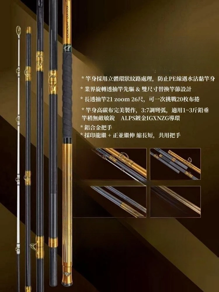 6.4-7 أقدام من خلال قضيب قارب صنارة الصيد البحري #3