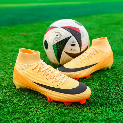 Trendy Football Field Boots for Men Women Long Spikes Soccer Shoes Society Breathable Futsal Sneakers Man Trainers botas futbol