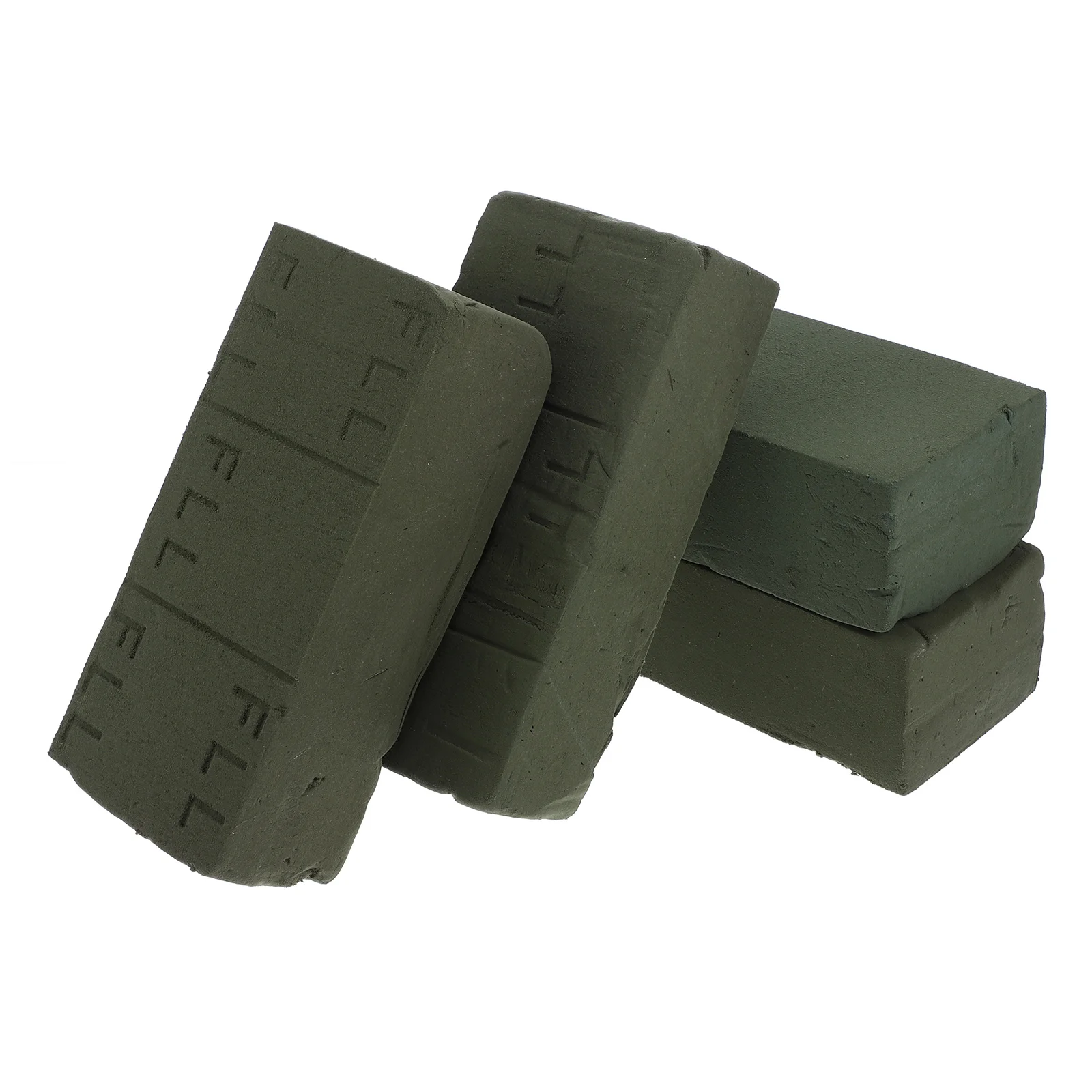 

4pcs Floral Foam Blocks Arrangement Supplies Green Eco Friendly Brick Realistic Craft Material Water Absorption Artificial