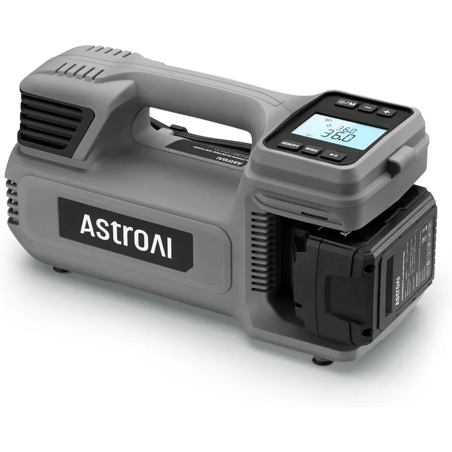 

Portable Air Compressor Tire Inflator 470W 18V Cordless Air Pump for Truck Tires with 4000mAh Battery 150PSI Heavy