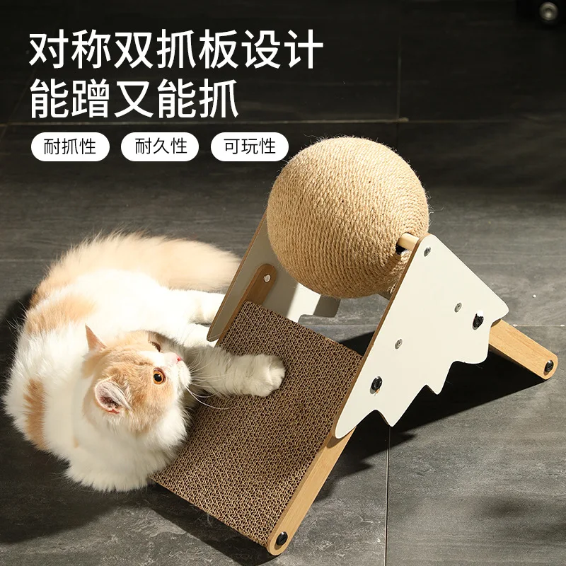 Cat claw board is wear-resistant and does not shed debris. Cat claw ball grinder cat toy cat claw board is scratch resistant