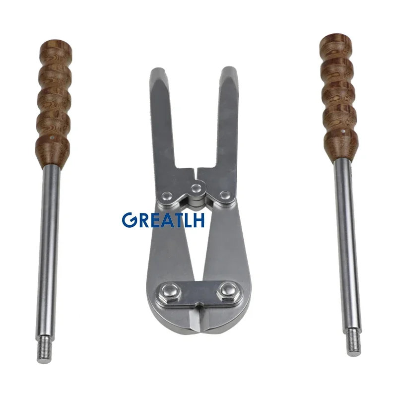 Orthopedic Implant Cutter Stainless Steel Large Wire Cutting Plier with Wooden Handle Orthopedic Veterinary Instrument pet