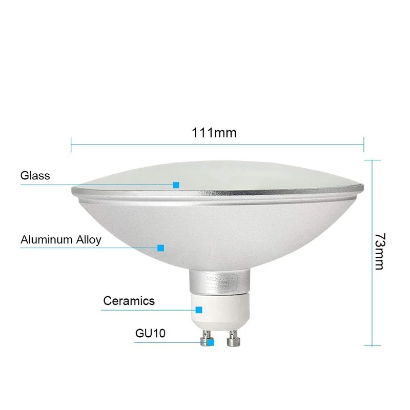 Możliwość przyciemniania wodoodporna lampa Led AR111 12W GU10 reflektor 24 szt. Leds ES111 lampa AC85-265V