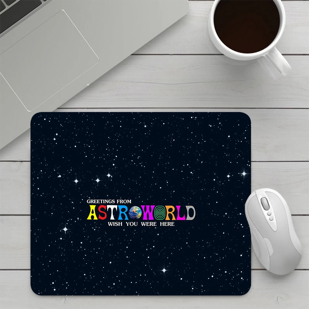 Travis Scott Astroworld Small Gaming Mouse Pad Computer Mousepad PC Gamer Mouse Mat Laptop Office Mausepad Keyboard Mat Desk Pad