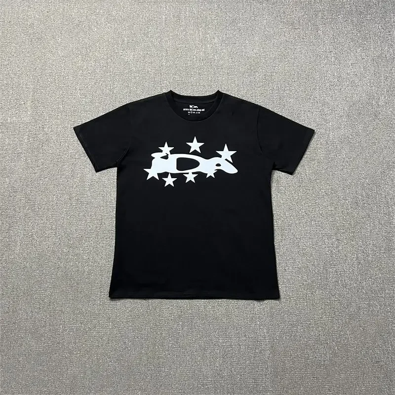 Ida Sply العلامة التجارية الأمريكية العصرية متعة الطباعة قصيرة الأكمام الصيف جديد القطن الخالص فضفاض الرجال والنساء زوجين طاقم الرقبة تي شيرت #3