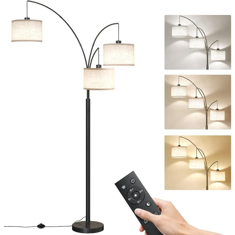 3 Lights Floor Lamp for Living Room, 78