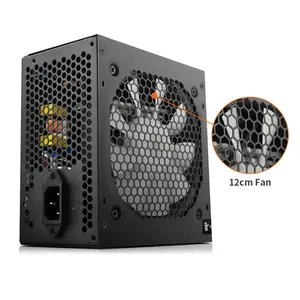 Aigo-AK PC power supply, black games, desktop computer, silent, 120mm, RGB Fan, 24pin, 12V, ATX, BTC, 700W 8 Main Sales PC Source - №7