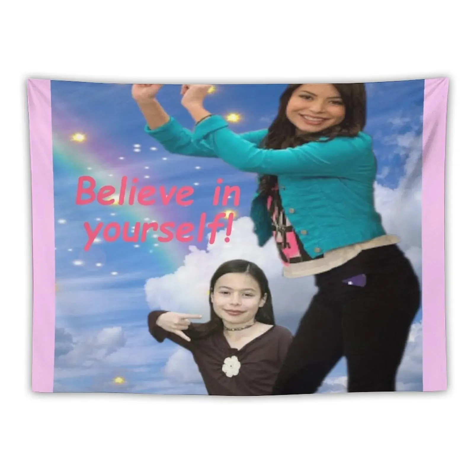 Believe in yourself! Miranda Cosgrove iCarly Tapestry Outdoor Decoration House Decorations Tapestry