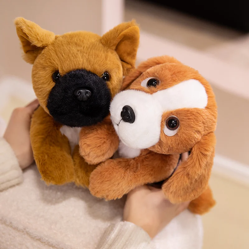 25 سنتيمتر Kawaii Schnauzer/هوسكي/بلدوج/القس الألماني/شاربي/كورجي/بيغل أفخم دمية على شكل حيوان دمى مهدئة للأطفال هدية عيد ميلاد