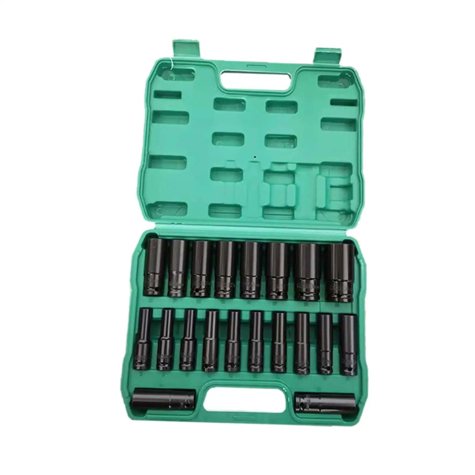 

20 Pieces 1/2" Drive Impact Socket Set Car Repair Tool Portable 8mm-32mm High Strength Hexagon Socket Set Hand Wrench Sockets