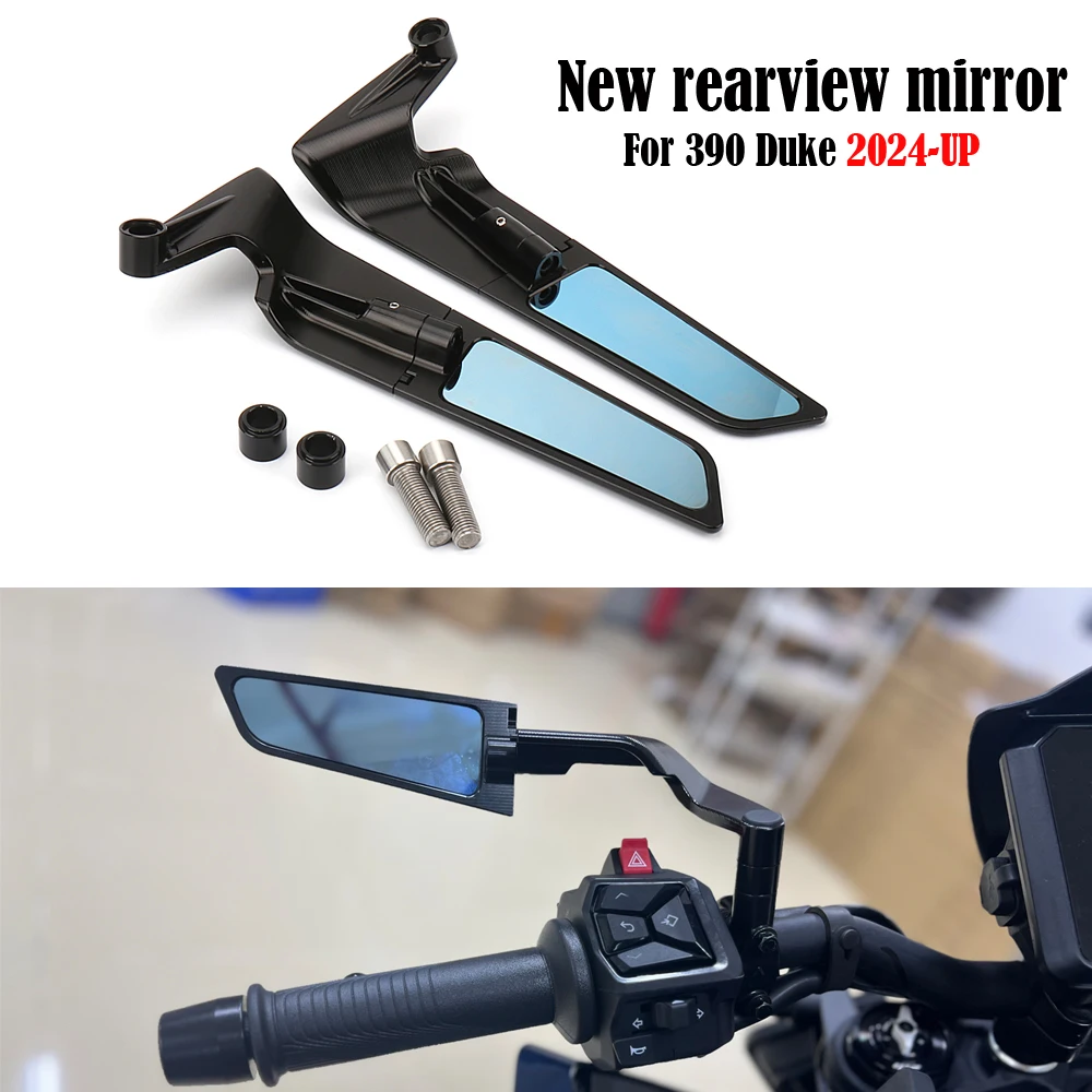 

New For 390 Duke 390Duke Motorcycle Side Mirror Stealth Winglets Rearview Mirrors Kits Rotate Adjustable