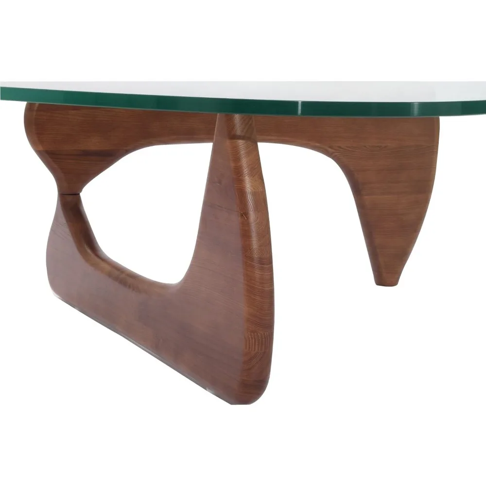 Mesa de centro triangular em nogueira