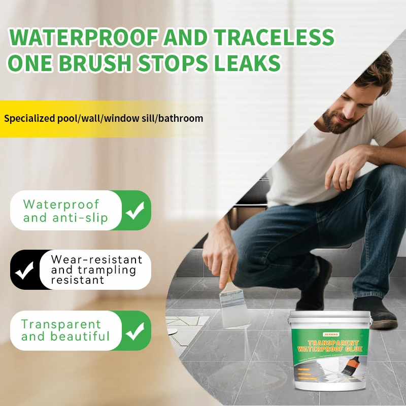 Transparent Waterproof Sealant for Indoor Outdoor Walls Bathroom Kitchen Invisible Leak Repair Waterproof Coating