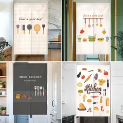 Kitchenware Pattern Door Curtain Cafe Restaurant Noren Hanging Curtains Kitchen Bedroom Doorway Entrance Decor Screen Curtain