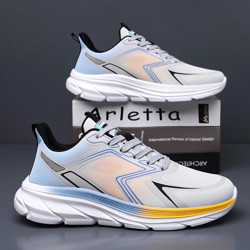 

Men's Shoes 2025 Autumn and Winter Leather Casual New Style Shock-Absorbing Soft Sole Lightweight Running Shoes Versatile Sports