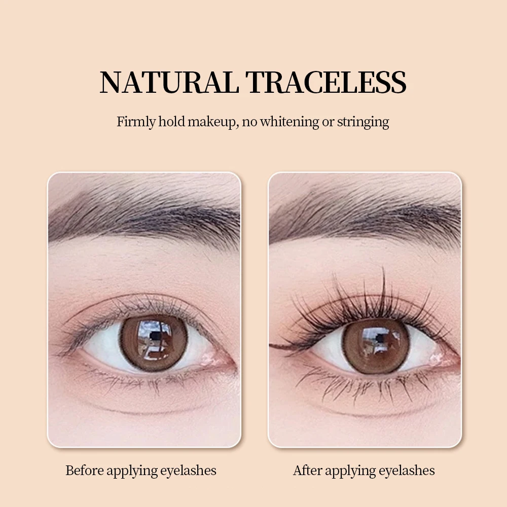 BQI Quick Drying False Eyelashes Glue, Mild Non-Irritating &Transparent & Waterproof Sweatproof False Eyelashes Glue Adhesive