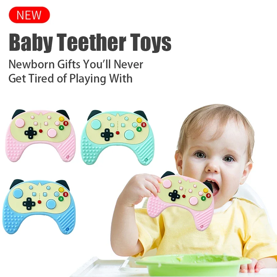 نماذج عصا التسنين السيليكونية اللطيفة للأطفال، عصا مضغ سيليكونية آمنة للأطفال