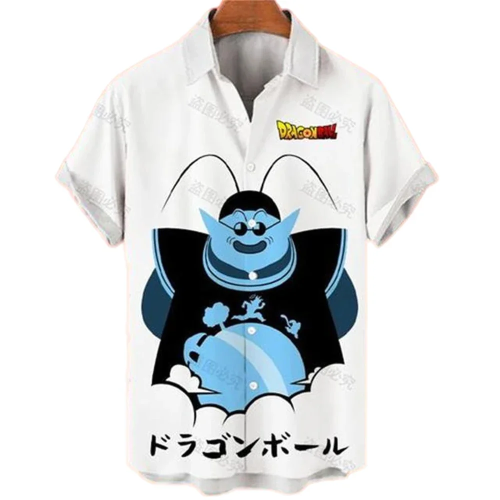 Herren Freizeithemd Goku Kakarot Sommer Dragon Ball Shirt Herren Anime Kleidung Mode Hawaiian Vegeta Super Saiyan