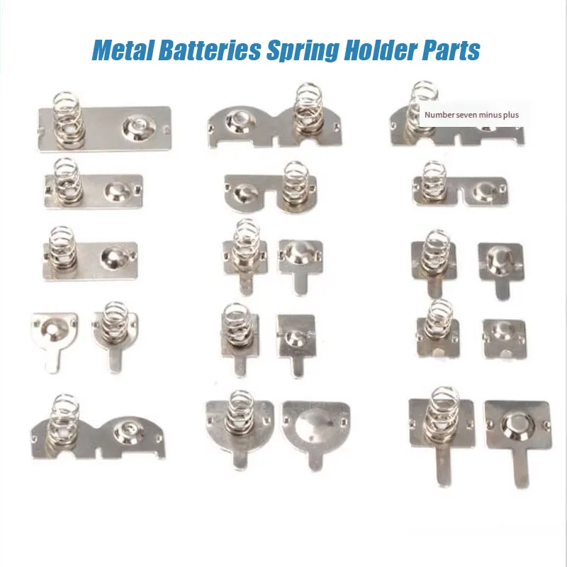 

10pcs - + AAA Metal Batteries Spring Holder Parts Metal Contact Batteries Plate Replacement For Remote Control Springs Toy