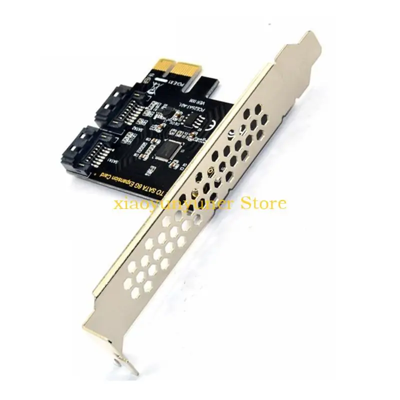 

P9JB PCIE 1X Adapter 2 Ports PCIE X16 to 6G Riser Expansion Card for Desktop PC Computer Converter