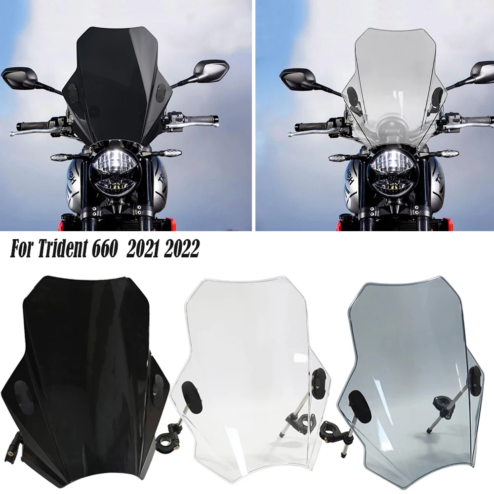 

Motorcycle Windshield Glass Cover Screen Deflector For Trident 660 Trident660 2021 2022 Universal