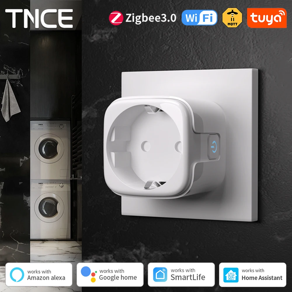 TNCE Tuya Smart Plug WiFi/Zigbee 3,0 Buchse 16A/20A Power Monitor Fernbedienung Smart Leben APP Fernbedienung stimme Contr Alexa