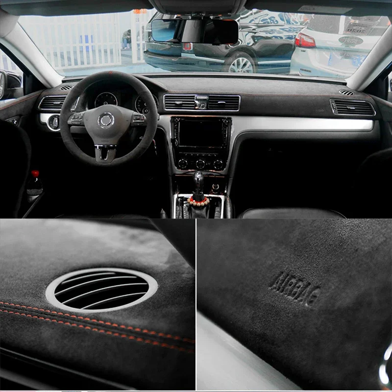 Car Dashboard Cover in Alcantara for Volkswagen Passat 2011 2012 2013 2014 2015 for VW Passat Dashboard Pad Sticker