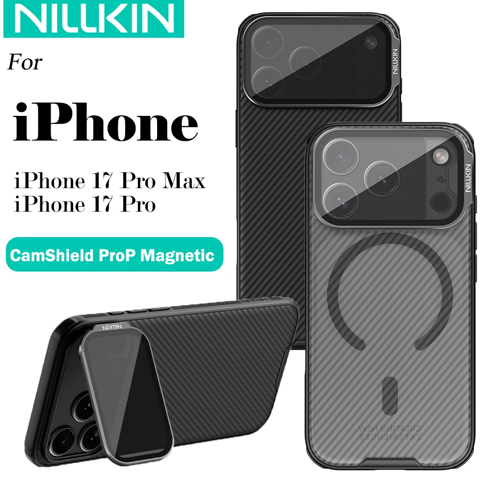 Nillkin для iPhone 17 Pro Max 17 Pro, магнитный чехол для камеры, чехол для телефона, складная подставка для камеры, задняя крышка Nillkin для iPhone 17 Pro Max 17 Pro, магнитный чехол для камеры, чехол для телефона, складная подставка для камеры, задняя крышка