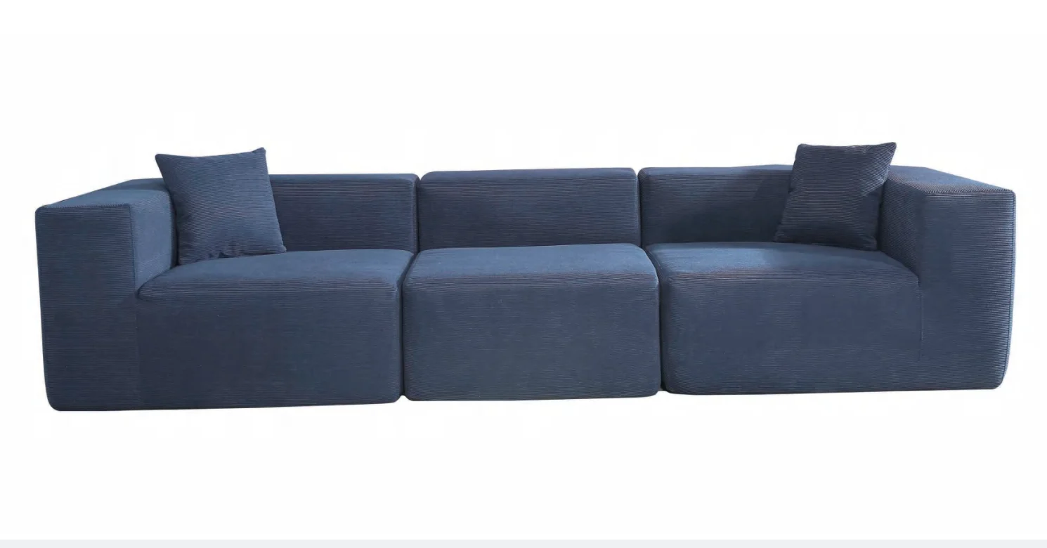 Combination sofa L-shaped fabric environmentally friendly hotel workshop comfortable compression sofa set